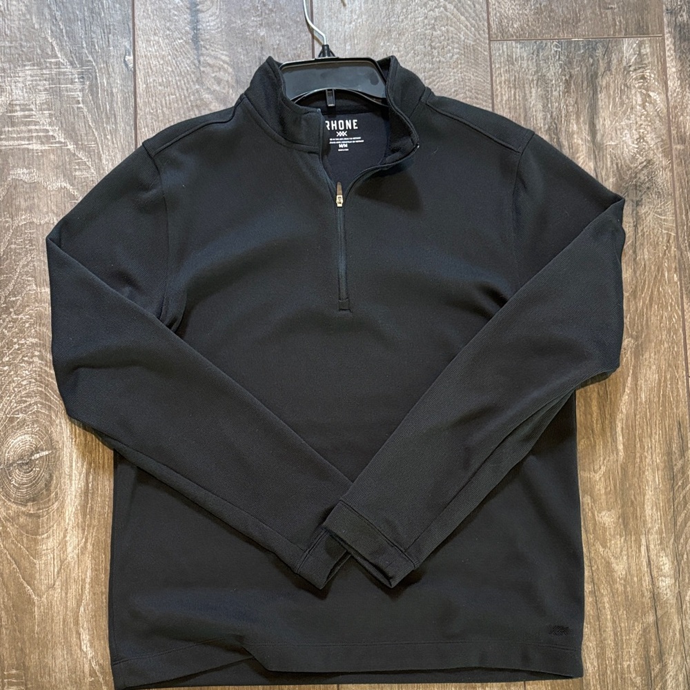 RHONE Black Commuter Quarter-Zip Pullover